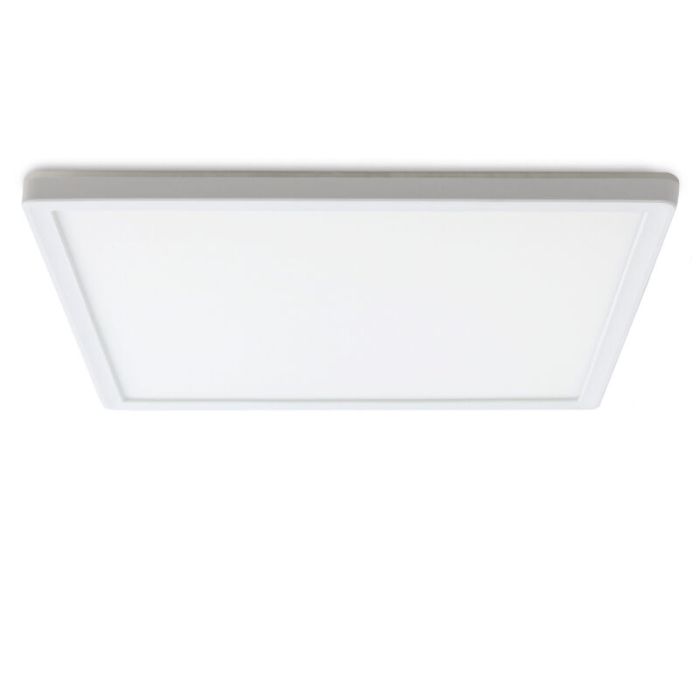 Witte plafonnière Shona, vierkant, 3-staps dimbaar, 18w, 3000K LED
