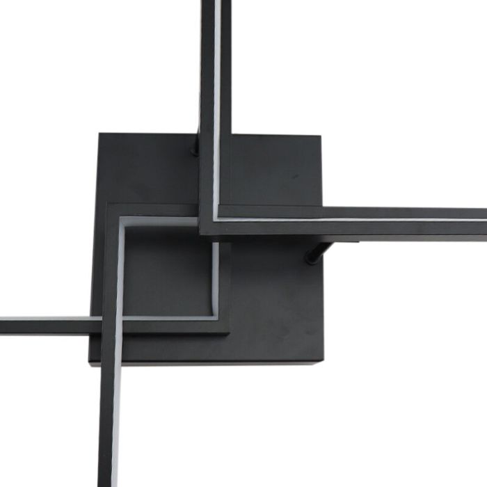 Moderne plafonnière Giorgio, zwart, medium, 38w, 2700K LED