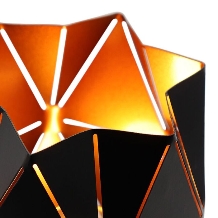 Moderne tafellamp Sivar, zwart, metaal, groot