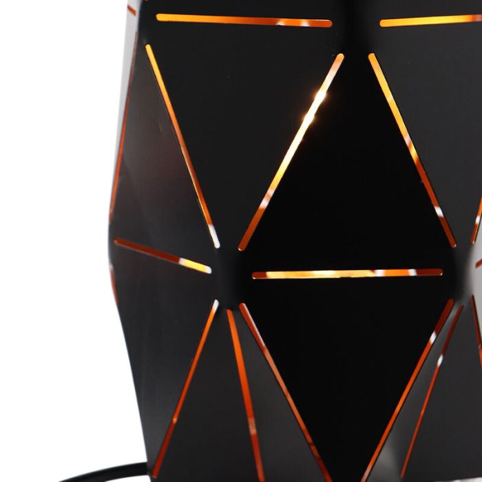 Moderne tafellamp Sivar, zwart, metaal, groot