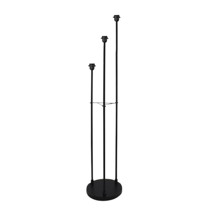 Aluminium vloerlamp zonder kap zwart, Rika