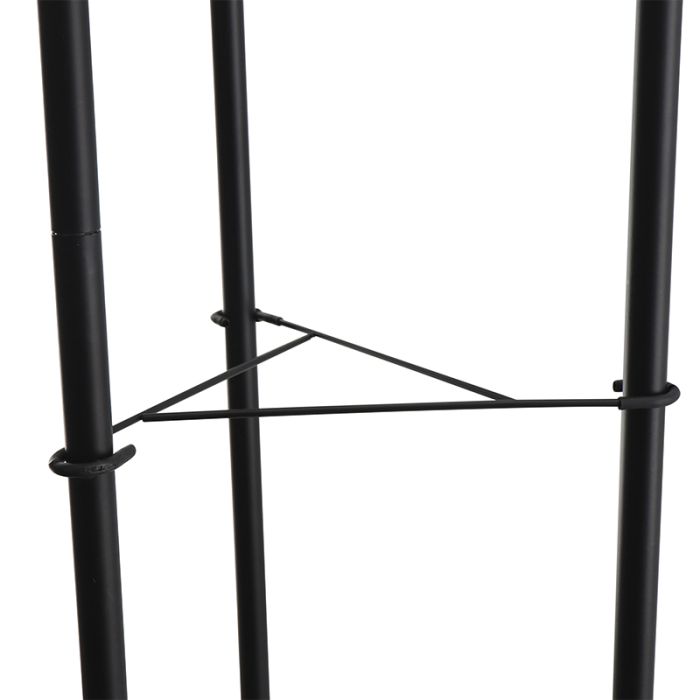 Aluminium vloerlamp zonder kap zwart, Rika