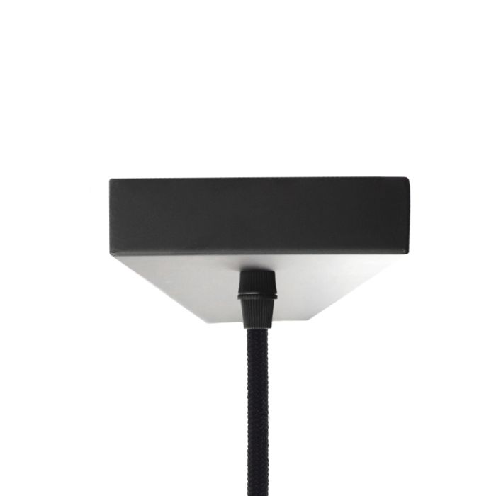 Aluminium hanglamp zonder kap zwart, Rika