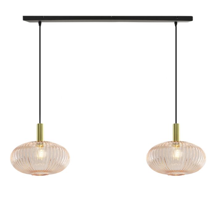 Aluminium hanglamp zonder kap zwart, Rika