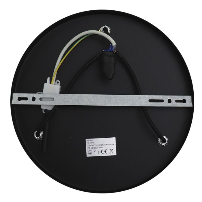 Aluminium hanglamp zonder kap zwart, Rika