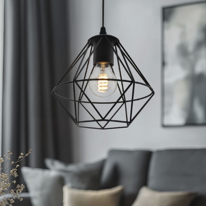 QAZQA cage rack - Industriele Hanglamp eettafel voor boven de eettafel | in eetkamer