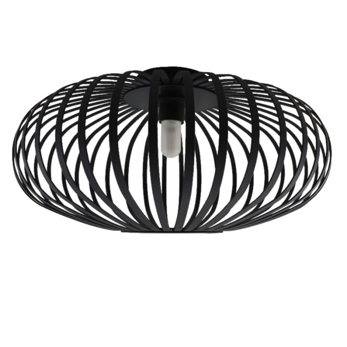 Industriële badkamer plafondlamp zwart, Lieve, IP44