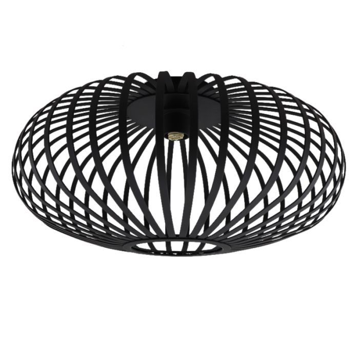 Industriële badkamer plafondlamp zwart, Lieve, IP44