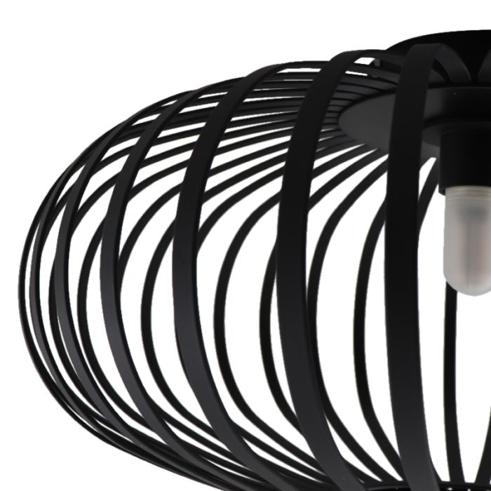 Industriële badkamer plafondlamp zwart, Lieve, IP44