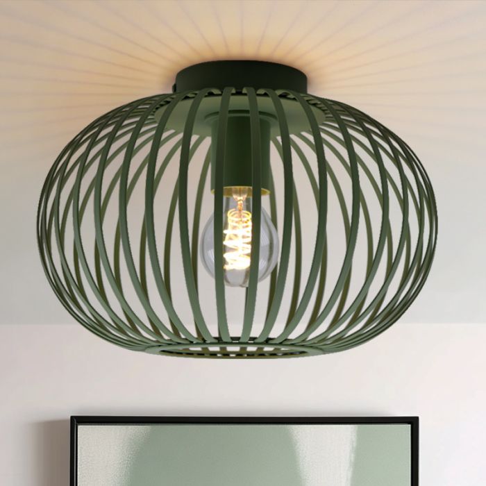 Industriële plafonnière groen, Lieve