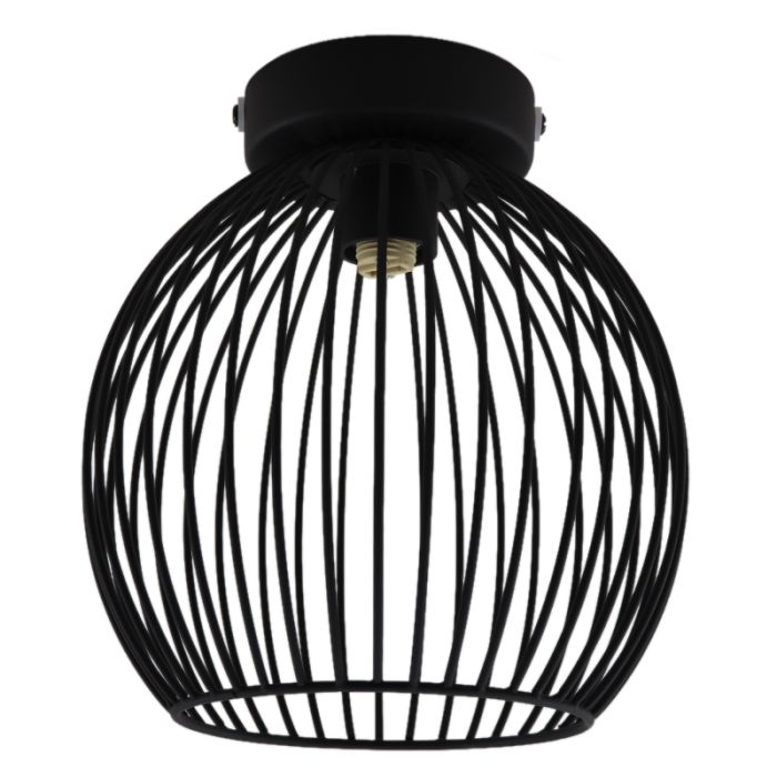 Industriële badkamer plafondlamp zwart, Wiro, IP44