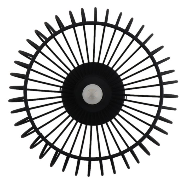 Industriële badkamer plafondlamp zwart, Wiro, IP44