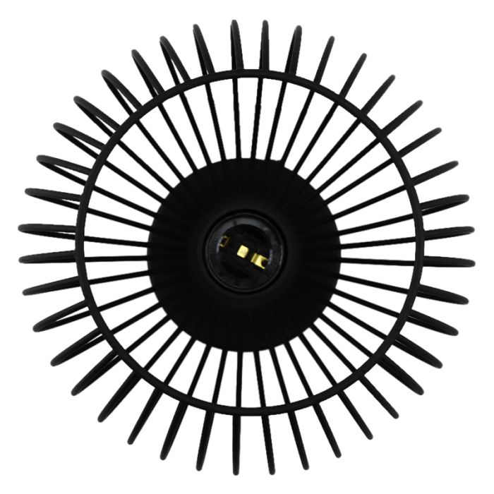 Zwarte tafellamp met aan/uit schakelaar Wiro 20 cm, Rond