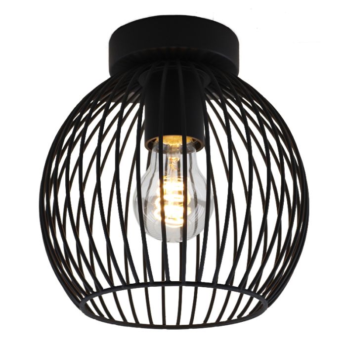 Industriële plafondlamp Wiro Bolvormig klein