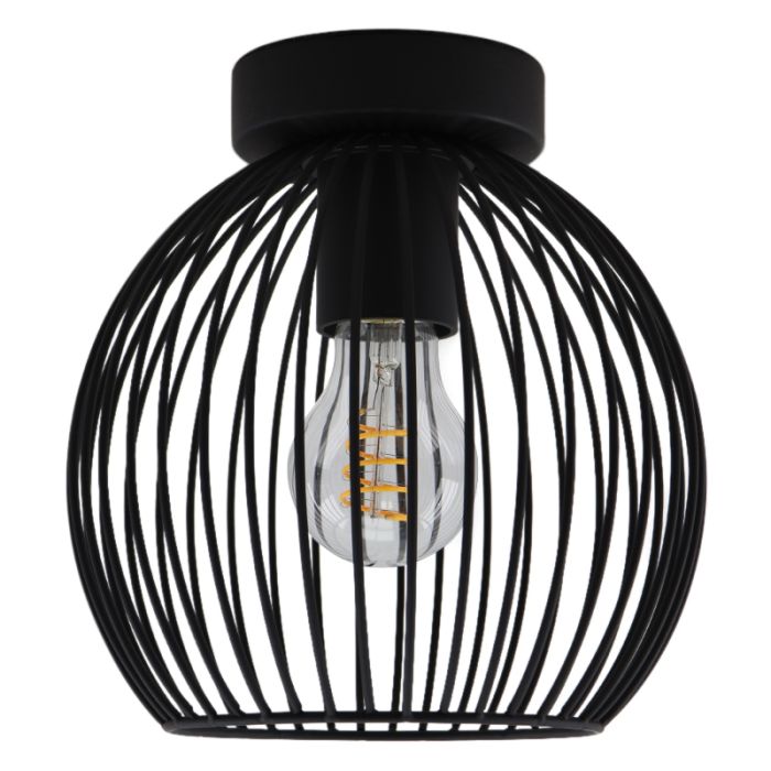 Industriële plafondlamp Wiro Bolvormig klein