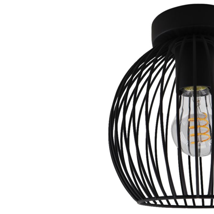 Industriële plafondlamp Wiro Bolvormig klein