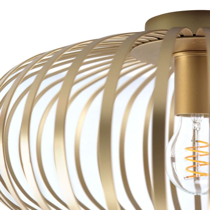 Industriële plafonnière goud, Lieve