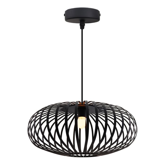 Industriële badkamer hanglamp zwart, Lieve, IP44