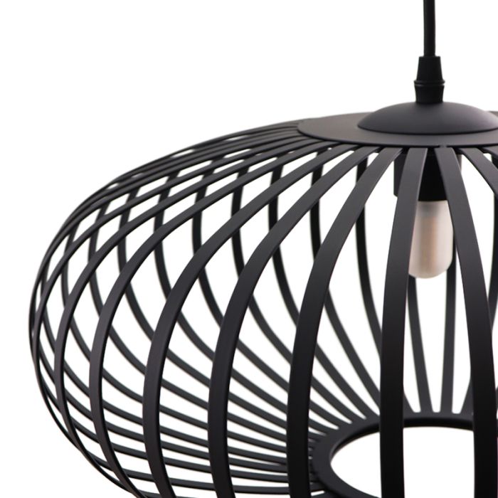 Industriële badkamer hanglamp zwart, Lieve, IP44