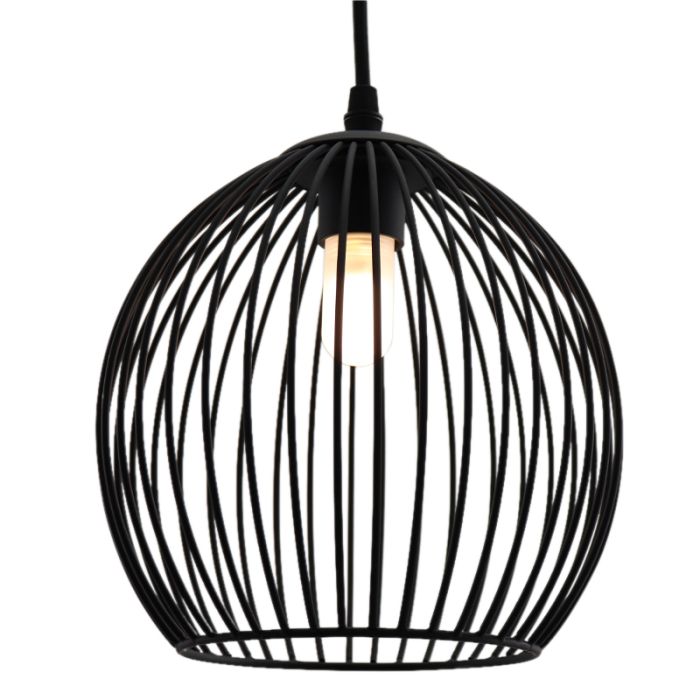 Industriële badkamer hanglamp zwart, Wiro, IP44