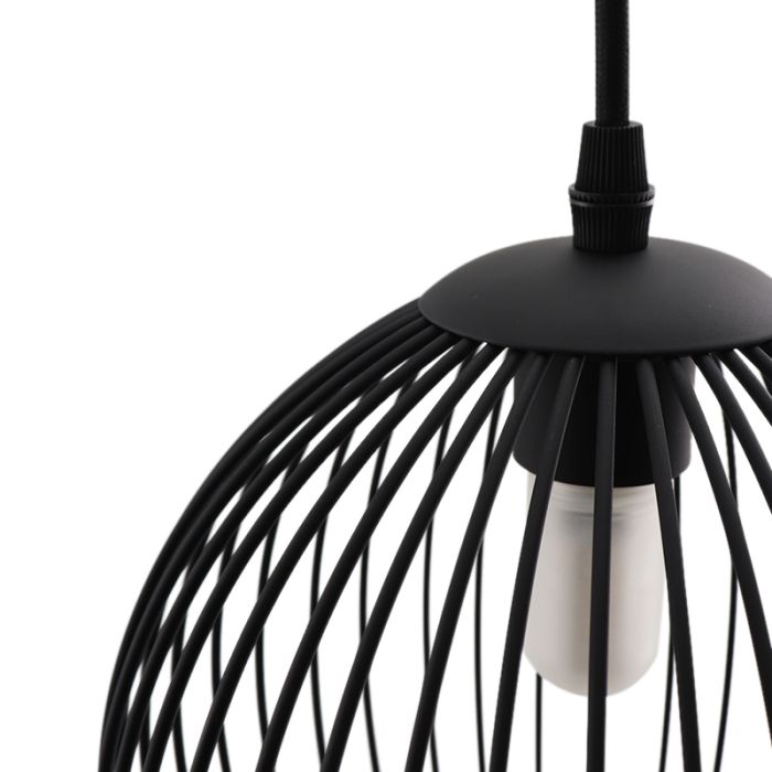 Industriële badkamer hanglamp zwart, Wiro, IP44