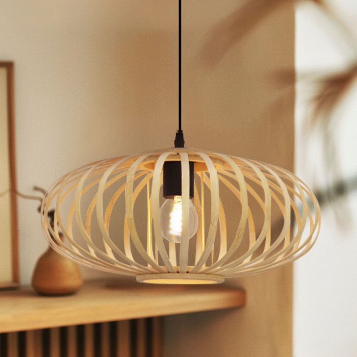 Bamboe hanglamp bruin, Lieve
