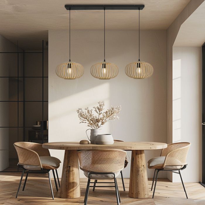 Bamboe hanglamp bruin, Lieve