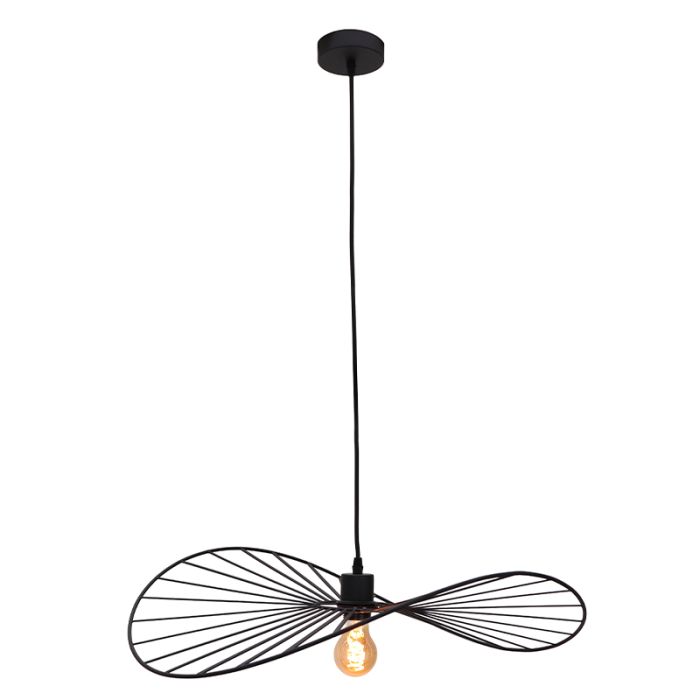 Retro hanglamp zwart, Jolinda