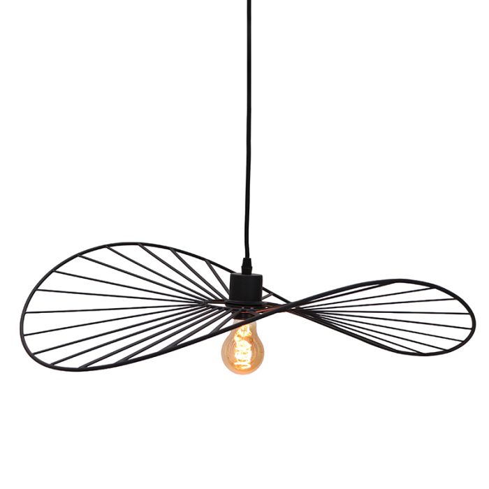 Retro hanglamp zwart, Jolinda