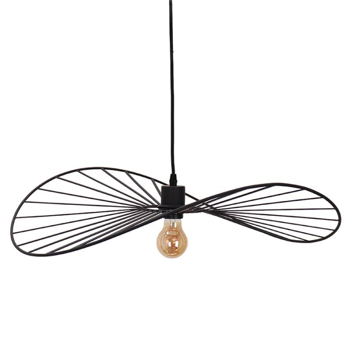 Retro hanglamp zwart, Jolinda