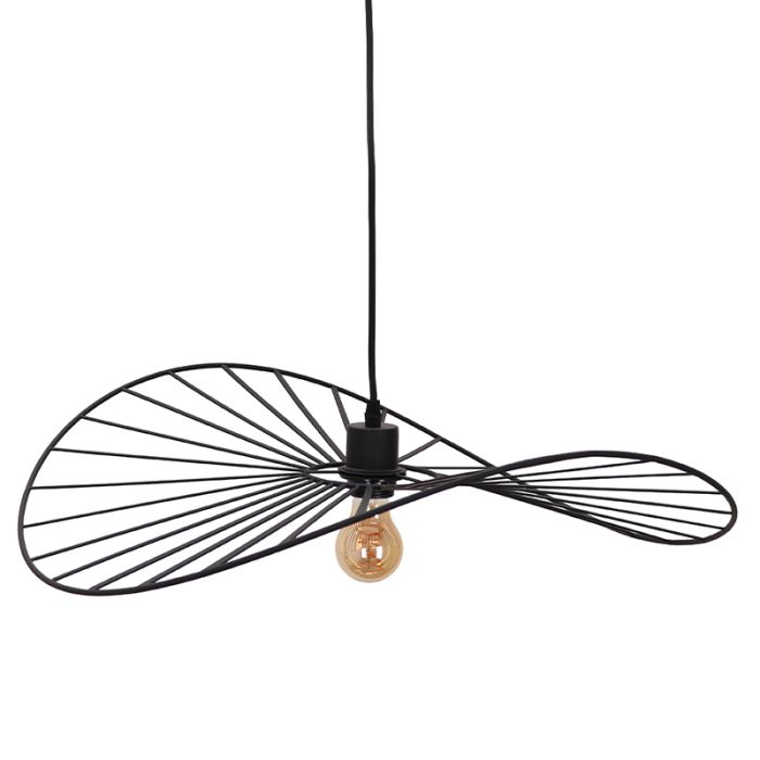 Retro hanglamp zwart, Jolinda