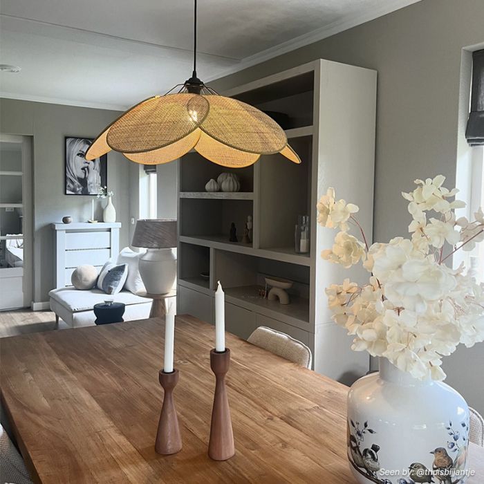 Rotan hanglamp bruin, Rowen