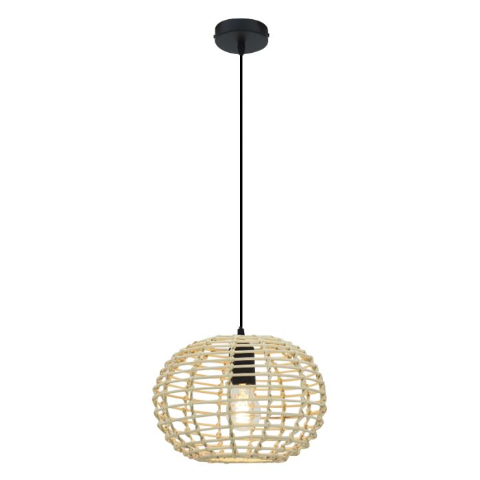 Rotan hanglamp bruin, Roza