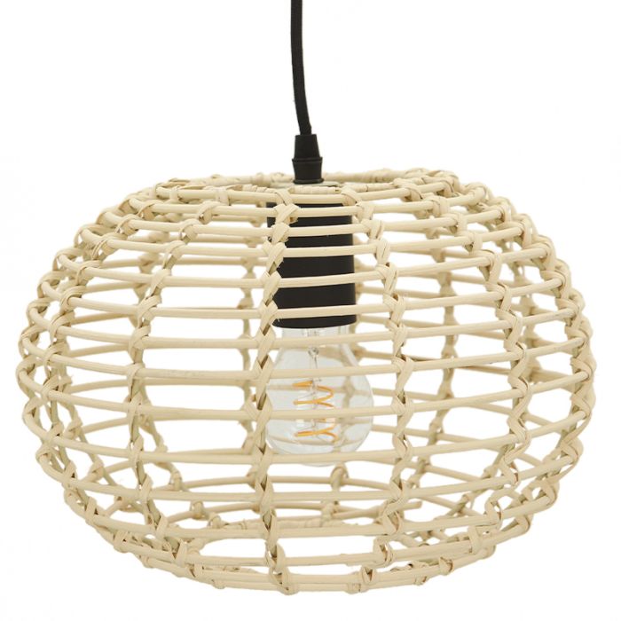 Rotan hanglamp bruin, Roza