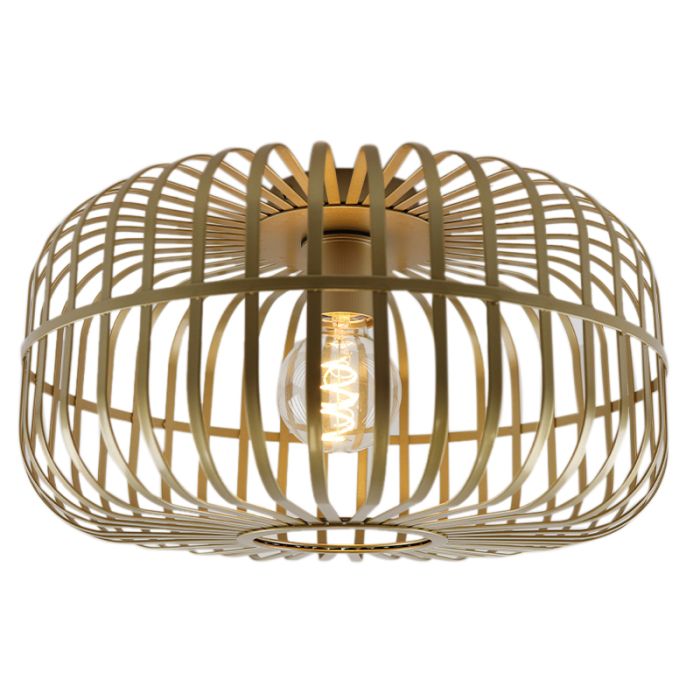 Industriële plafondlamp goud, Tobi