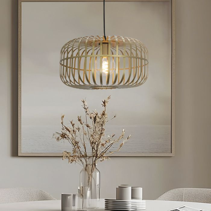 Industriële hanglamp goud, Tobi
