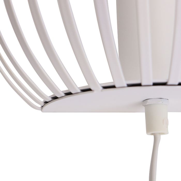 Industriële wandlamp wit, Lieve, met schakelaar