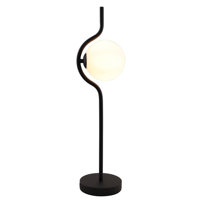Moderne tafellamp zwart, Merel, met schakelaar