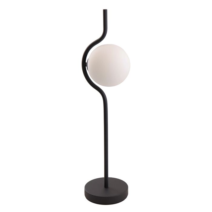 Moderne tafellamp zwart, Merel, met schakelaar