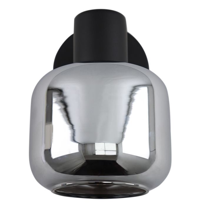 Zwarte wandspot Craig, glas, modern