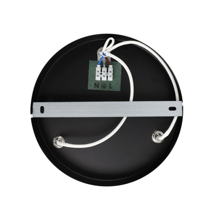 Zwarte plafondspot Craig, glas, modern, 3L