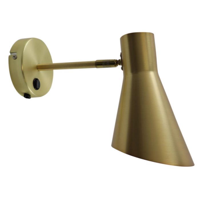 Moderne wandlamp messing, Vico, met schakelaar