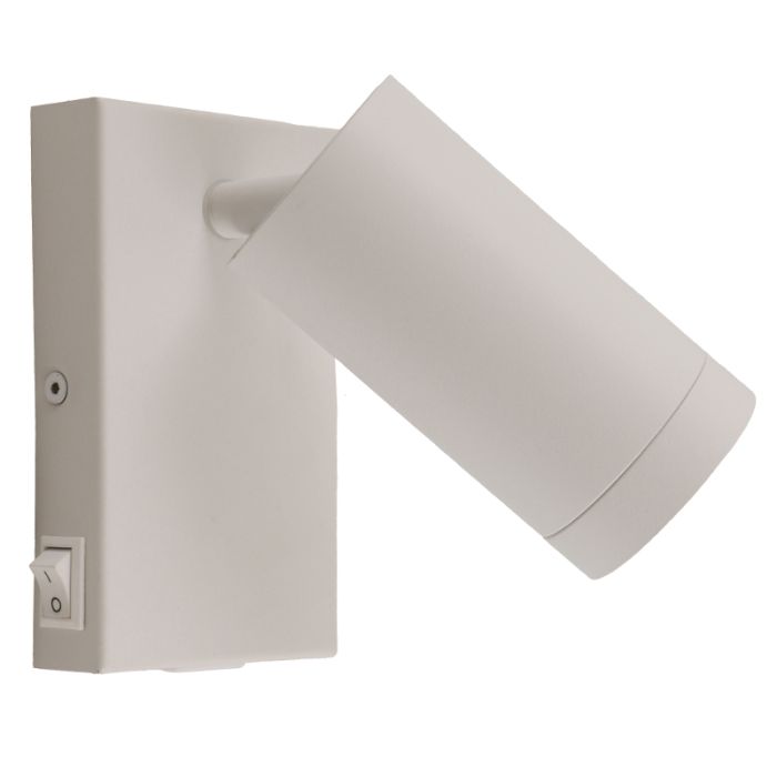 Moderne wandspot wit, Nadi, met schakelaar