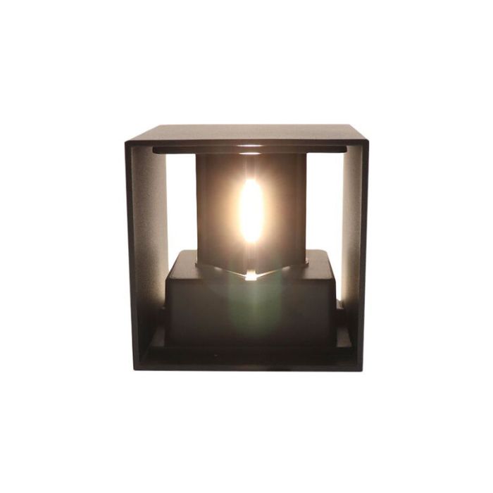 Zwarte buiten wandlamp Dion, aluminium, modern, IP65, dim-to-warm