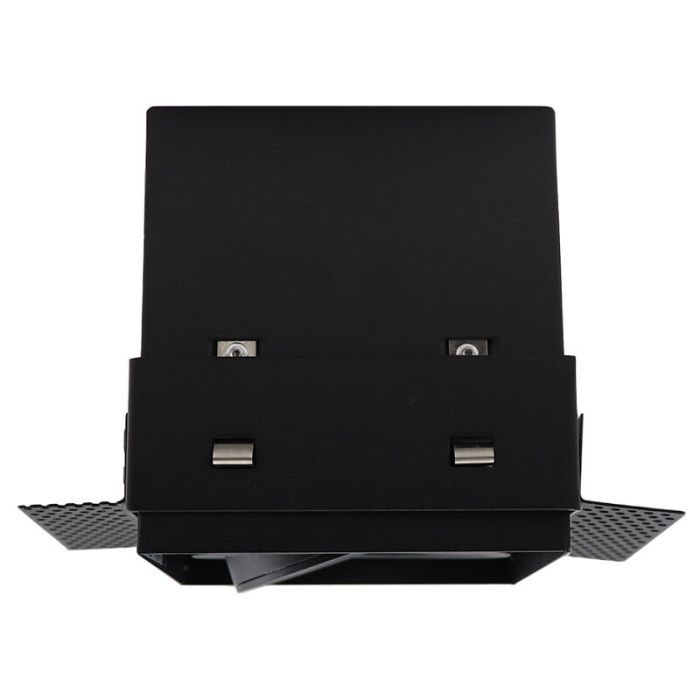 Zwarte trimless inbouwspot Joost, metaal, GU10 AR70