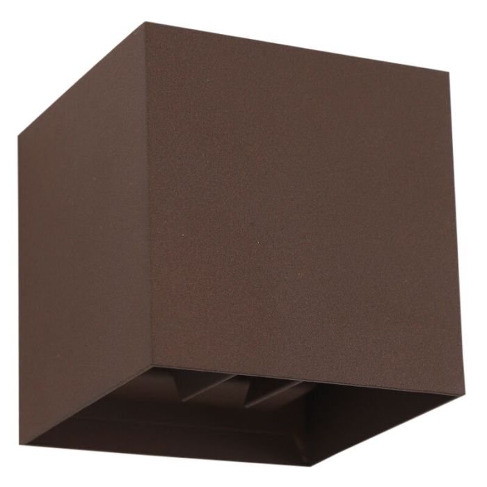 Moderne up down wandlamp roestkleurig, Dion, IP65