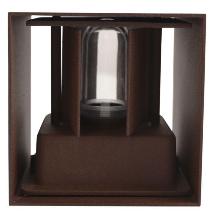 Moderne up down wandlamp roestkleurig, Dion, IP65