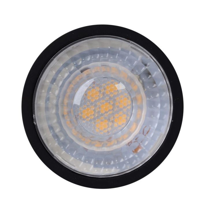 Dimbare Olucia GU10 LED lamp Antonie, zwart, 5W, dim to warm