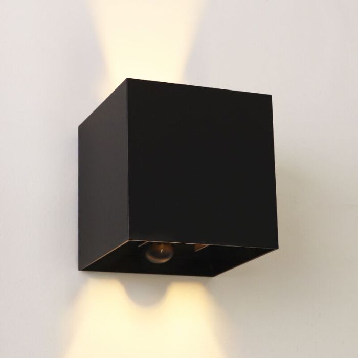 Up down wandlamp met bewegingssensor, Dion, 6W, 2700K LED, IP65