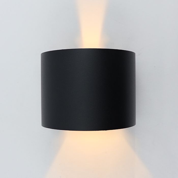 Moderne smart wandlamp zwart, Dion, 6W, RGBW LED, IP65
